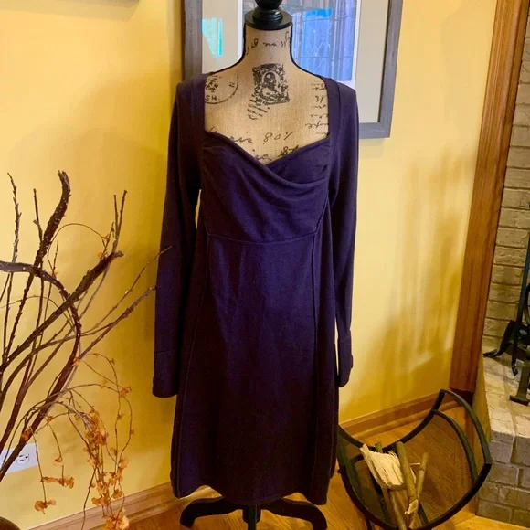 Athleta | Dresses | Athleta Hot Toddy Purple Knit Dress | Poshmark